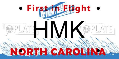 HMK North Carolina License Plate