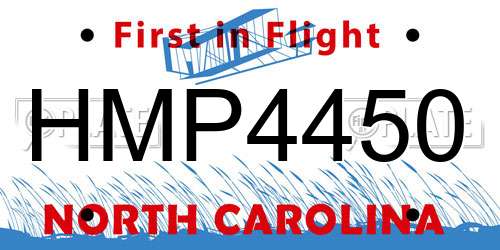 HMP4450 North Carolina License Plate