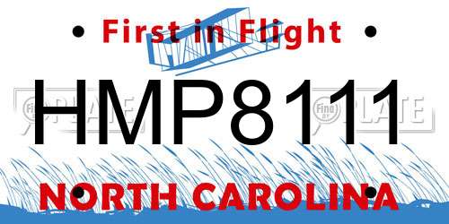 HMP8111 North Carolina License Plate