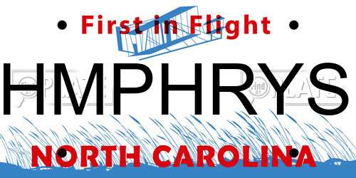 HMPHRYS North Carolina License Plate