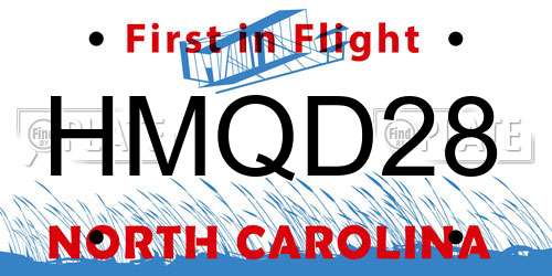 HMQD28 North Carolina License Plate