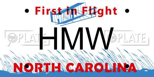 HMW North Carolina License Plate