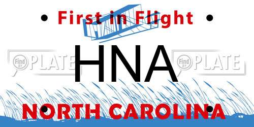 HNA North Carolina License Plate