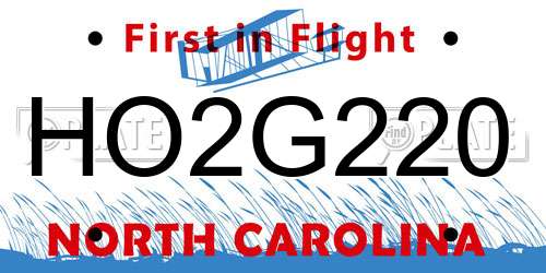 HO2G220 North Carolina License Plate