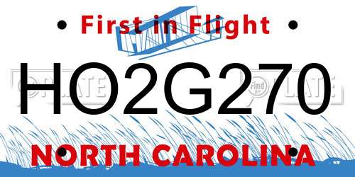 HO2G270 North Carolina License Plate