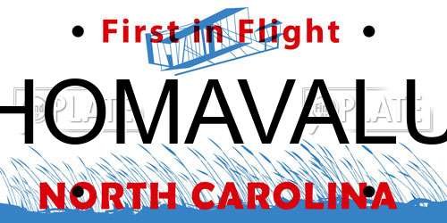 HOMAVALU North Carolina License Plate