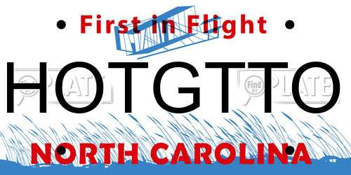 HOTGTTO North Carolina License Plate