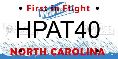 HPAT40 North Carolina License Plate