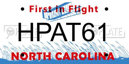 HPAT61 North Carolina License Plate