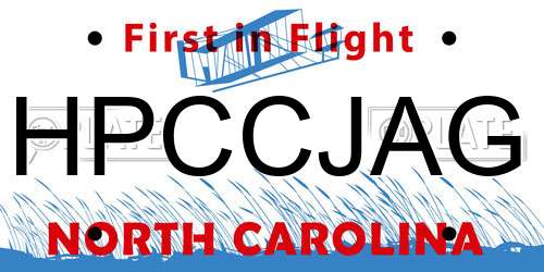 HPCCJAG North Carolina License Plate