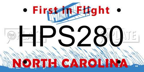 HPS280 North Carolina License Plate