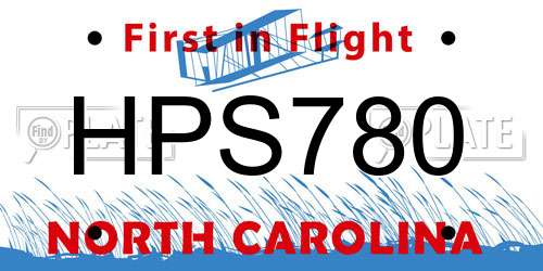 HPS780 North Carolina License Plate