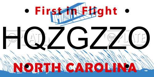 HQZGZZO North Carolina License Plate