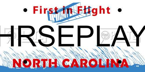 HRSEPLAY North Carolina License Plate