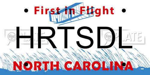 HRTSDL North Carolina License Plate