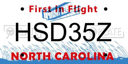 HSD35Z North Carolina License Plate