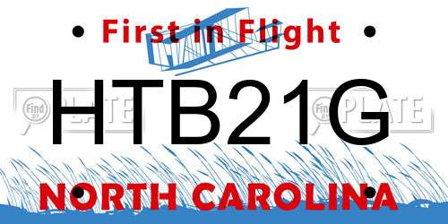 HTB21G North Carolina License Plate