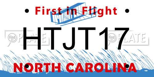 HTJT17 North Carolina License Plate