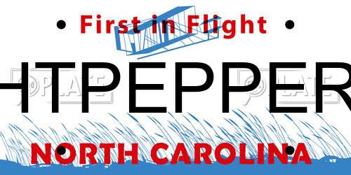 HTPEPPER North Carolina License Plate