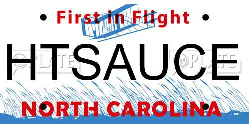 HTSAUCE North Carolina License Plate