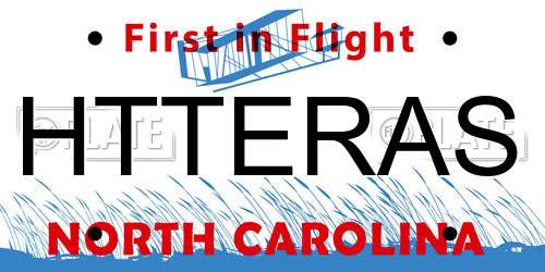HTTERAS North Carolina License Plate
