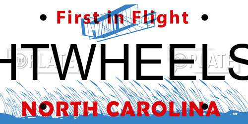 HTWHEELS North Carolina License Plate