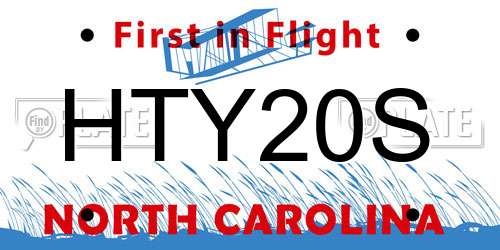 HTY20S North Carolina License Plate