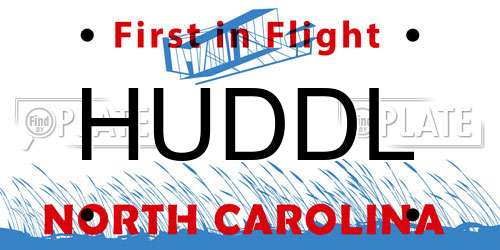 HUDDL North Carolina License Plate
