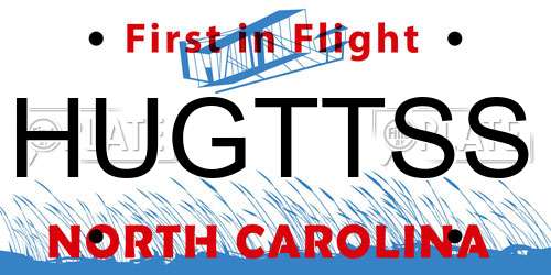 HUGTTSS North Carolina License Plate