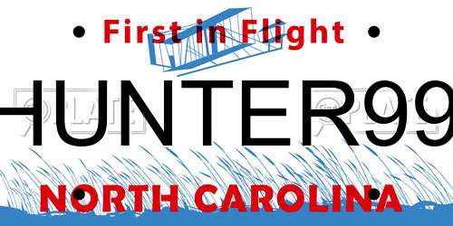 HUNTER99 North Carolina License Plate
