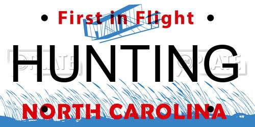 HUNTING North Carolina License Plate