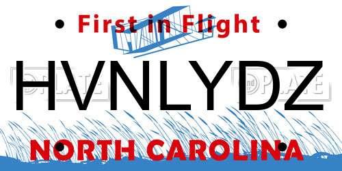 HVNLYDZ North Carolina License Plate