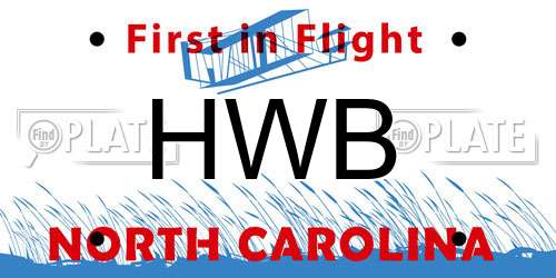 HWB North Carolina License Plate