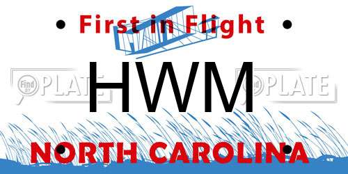 HWM North Carolina License Plate