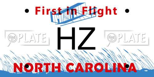 HZ North Carolina License Plate