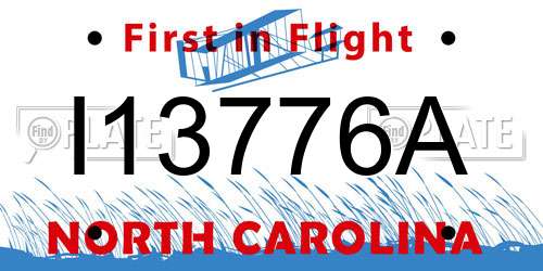 I13776A North Carolina License Plate