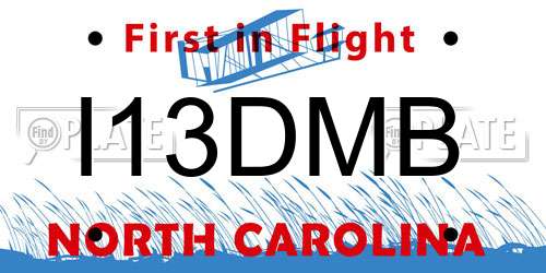 I13DMB North Carolina License Plate