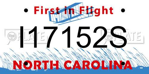 I17152S North Carolina License Plate