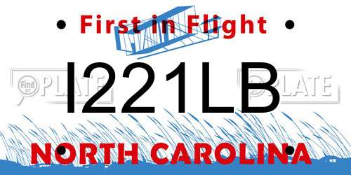I221LB North Carolina License Plate