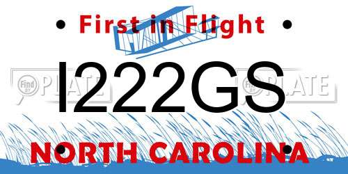 I222GS North Carolina License Plate