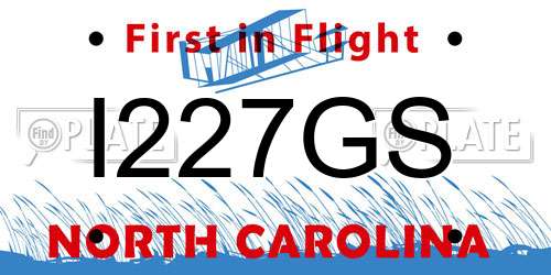 I227GS North Carolina License Plate