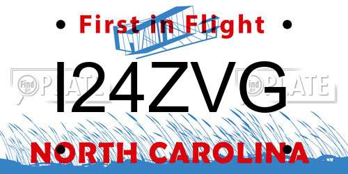 I24ZVG North Carolina License Plate