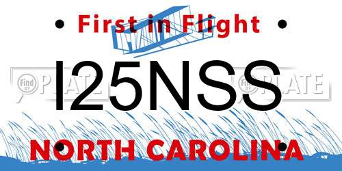 I25NSS North Carolina License Plate