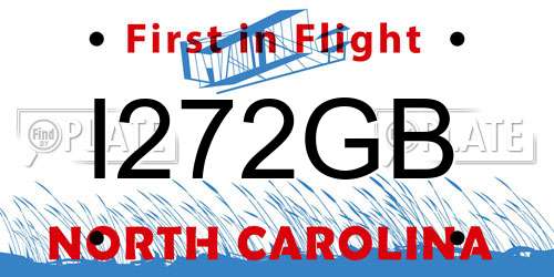 I272GB North Carolina License Plate