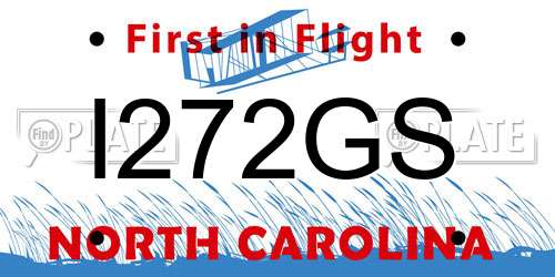I272GS North Carolina License Plate