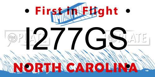 I277GS North Carolina License Plate