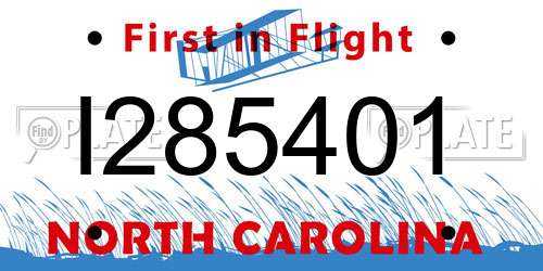 I285401 North Carolina License Plate