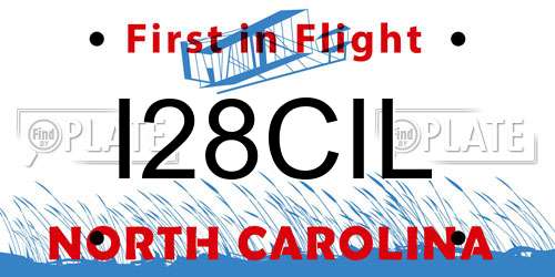 I28CIL North Carolina License Plate