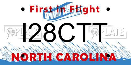 I28CTT North Carolina License Plate