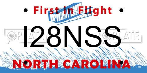 I28NSS North Carolina License Plate